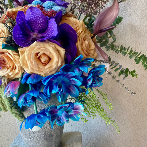 Island Blues Vase Arrangement