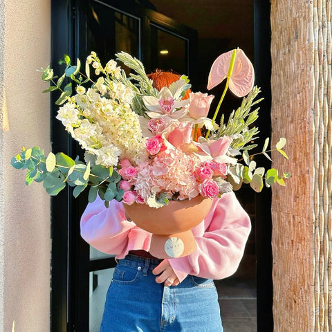 Pink Bohemian Love Vase Arrangement