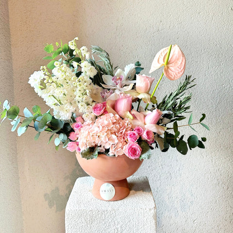 Pink Bohemian Love Vase Arrangement
