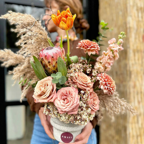 Arrangement in Casa Boheme Mini Ceramic Vase