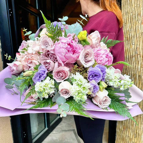 Purple Peony Romance Peony Bouquet