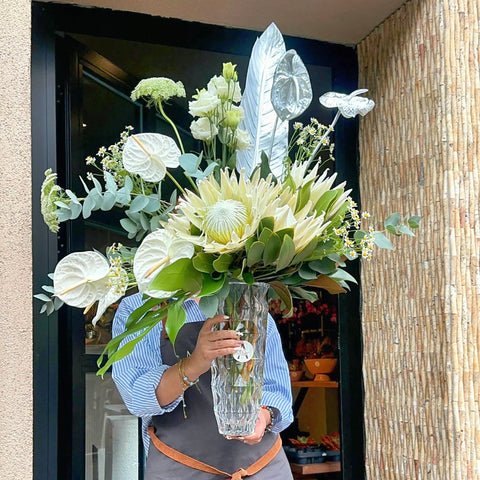 Majestic Protea Special Crystal Vase Arrangement