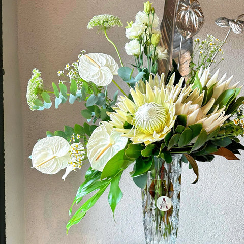 Majestic Protea Special Crystal Vase Arrangement