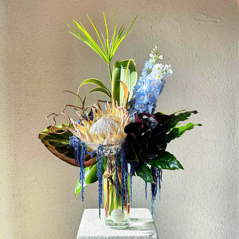 Exotic Elegance Glass Vase Arrangement
