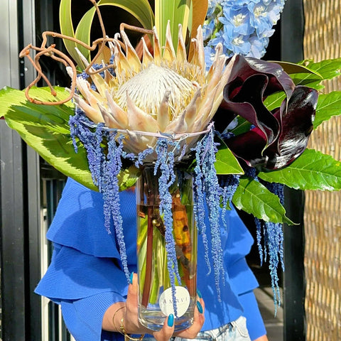 Exotic Elegance Glass Vase Arrangement