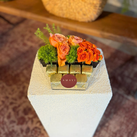 Tropical Vibes Chocolate in Plexiglass Box