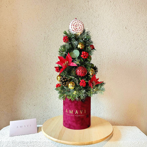 Burgundy Lovers Mini Çam Ağacı