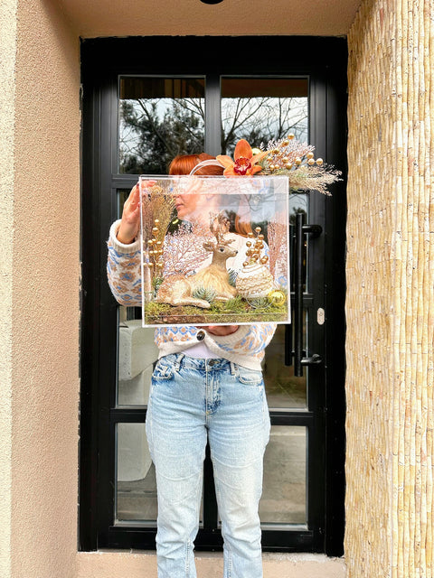 Golden Reindeer Yılbaşı Özel Bloom Bag