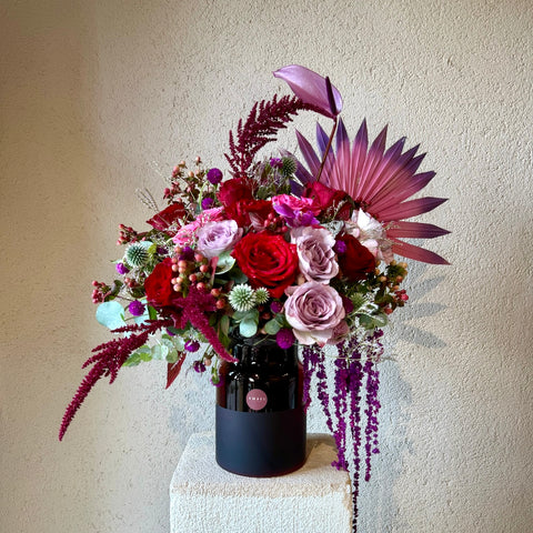 Velvet Fuchsia Vazoda Premium Aranjman