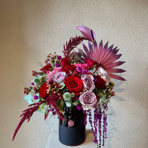 Velvet Fuchsia Vazoda Premium Aranjman