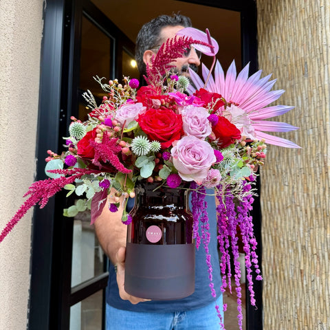 Velvet Fuchsia Vazoda Premium Aranjman