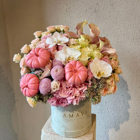 Blush Pumpkin Kadife Kutuda Aranjman