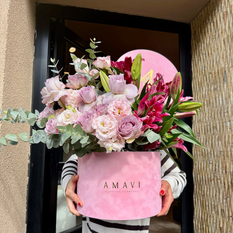 Pink Affair Kadife Kutuda Premium Aranjman