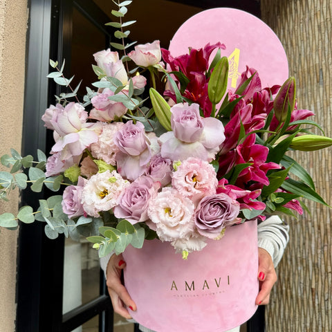 Pink Affair Kadife Kutuda Premium Aranjman