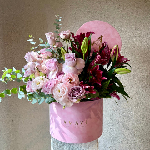 Pink Affair Kadife Kutuda Premium Aranjman