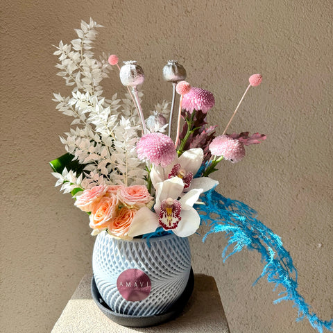 Palm Springs Bloom Mini Saksıda Aranjman
