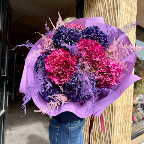 Royal Hydrangea Şoklanmış Ortanca Buketi