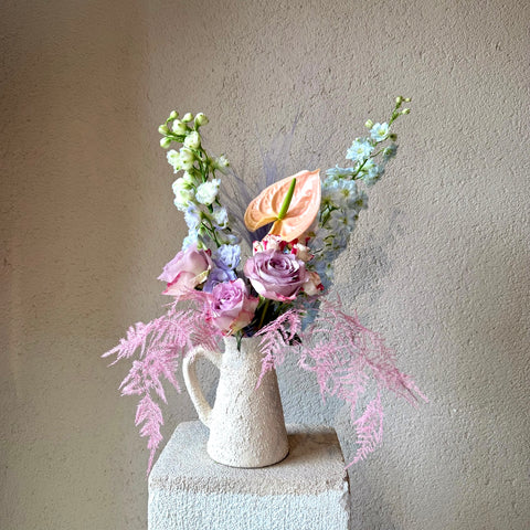 Amavi's Soft Blush Garden Pot Aranjman
