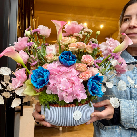 Blue Chérie Galaksi Laleli Vazoda Aranjman