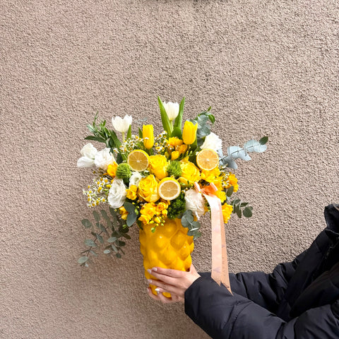 Lemon Bliss Vazoda Signature Aranjman