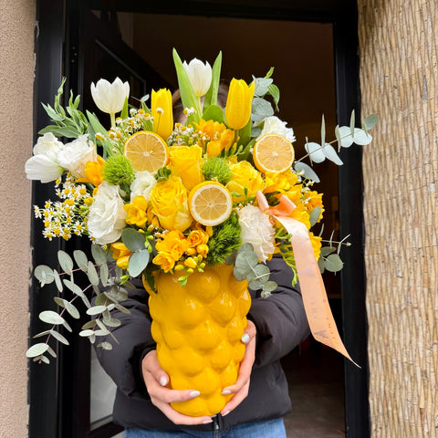 Lemon Bliss Vazoda Signature Aranjman