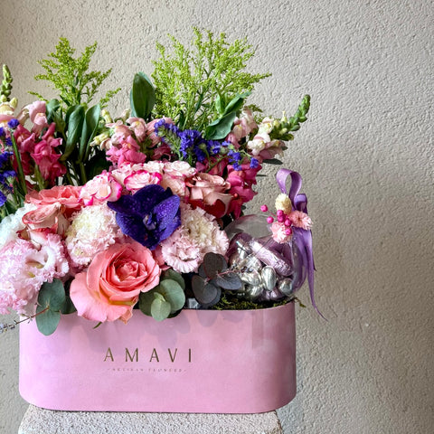 Velvet Bonbon Garden  Mini Çikolata Küreli Aranjman