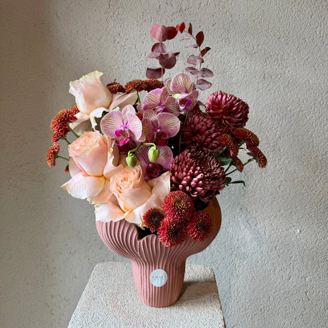 Rosé Bloom Deluxe Vazoda Aranjman
