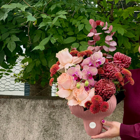 Rosé Bloom Deluxe Vazoda Aranjman