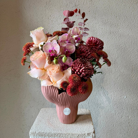 Rosé Bloom Deluxe Vazoda Aranjman