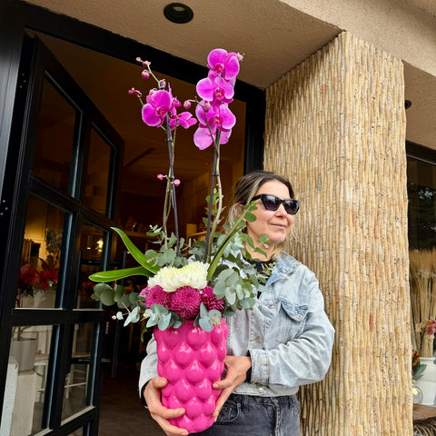 Fuchsia Icon Artisan Vazoda Orkide