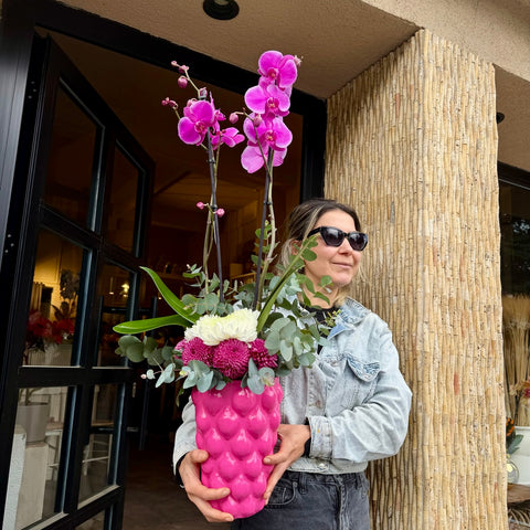 Fuchsia Icon Artisan Vazoda Orkide