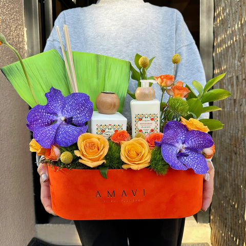 Mandarine Bloom Atelier Rebul Kolleksiyonlu Premium Aranjman