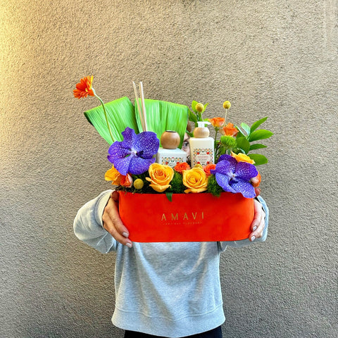 Mandarine Bloom Atelier Rebul Kolleksiyonlu Premium Aranjman