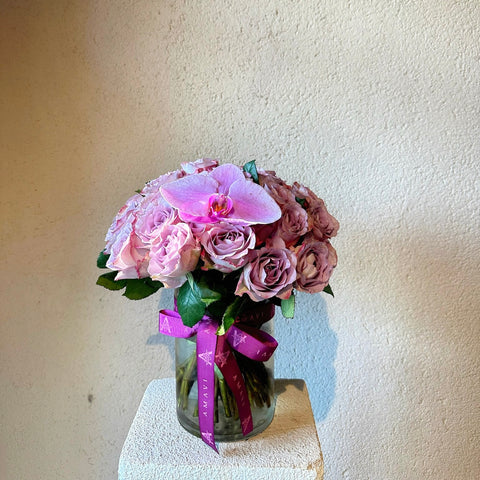 Roselle Grace 50'li Vazoda Lila Güller