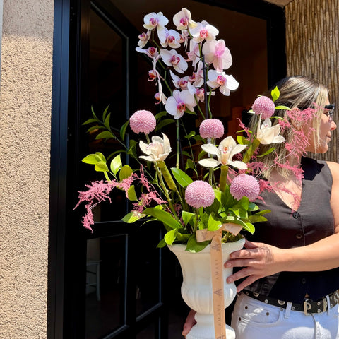 Pembe Zarafet Orkide Aranjmanı