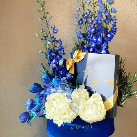 Midnight Blue Godiva Çikolatalı Hediye Kutusu