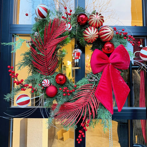 Big Red Ribbon Kapı Çelengi