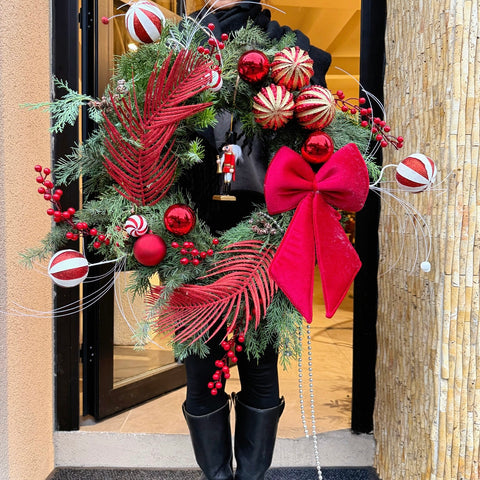 Big Red Ribbon Kapı Çelengi