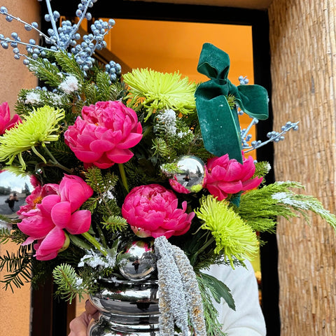 Frosted Peony Luxe Premium Vazoda Aranjman