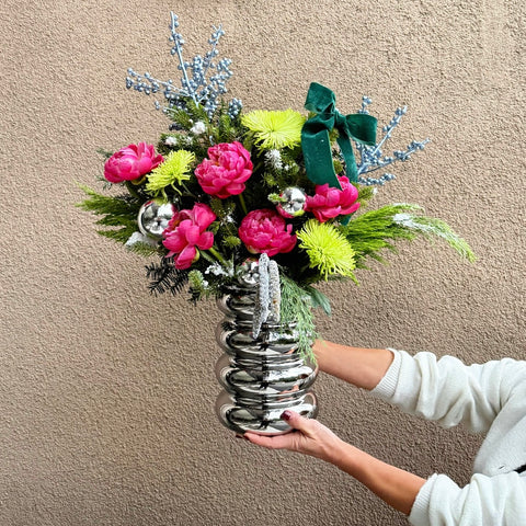 Frosted Peony Luxe Premium Vazoda Aranjman