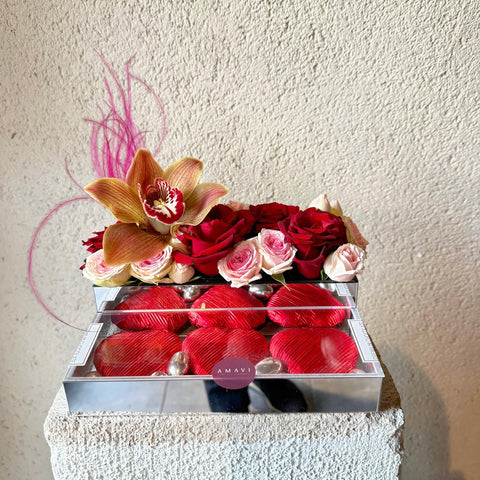 Red Élégance Pleksi Kutuda Çikolata