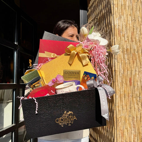 Golden Indulgence Luxury Chocolate & Bloom Box