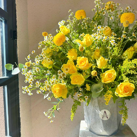 Sunshine Delight Arrangement in Ceramic Vase 